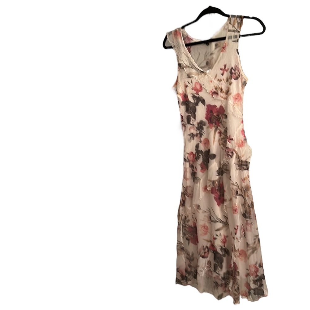 Komarov maxi dress. Cream colored floral large
